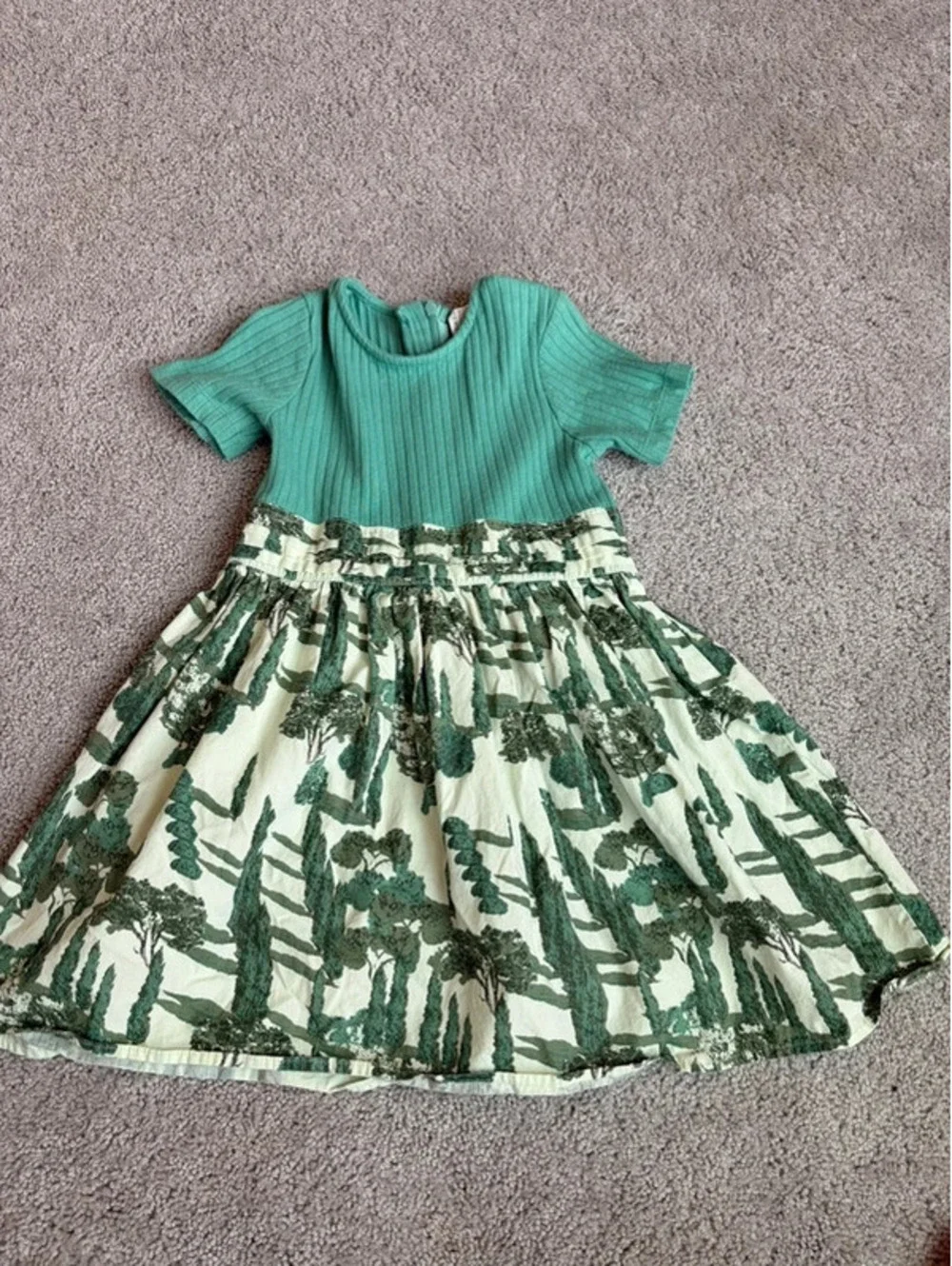 Kate Quinn Green Scenic Print Dress 4T